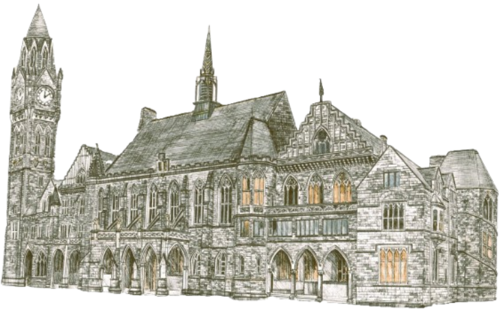 A sketch of Rochdale Town Hall